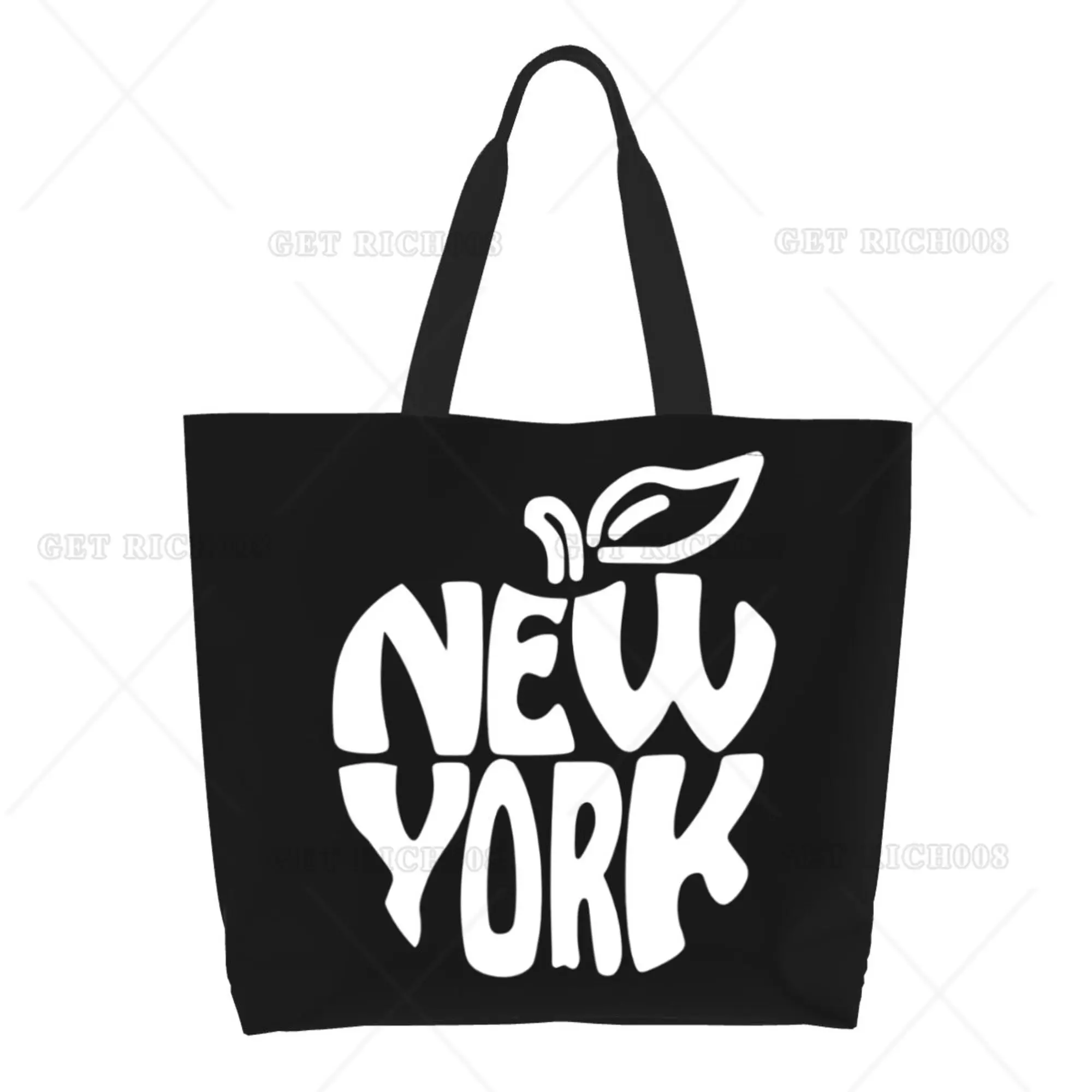 New York Design Shoulder Tote Bags for Men Women Large Capacity Shopping Grocery Supermarket Bag One Size Eco Bag