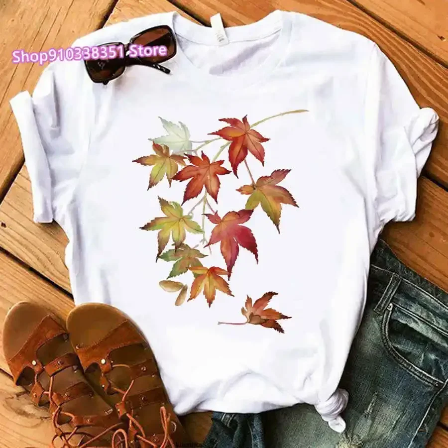 Fashion Canada Maple Leaf Flag Print Women T Shirt Short Sleeve Harajuku O Neck Loose Women Tshirt Ladies Tee Shirt Tops