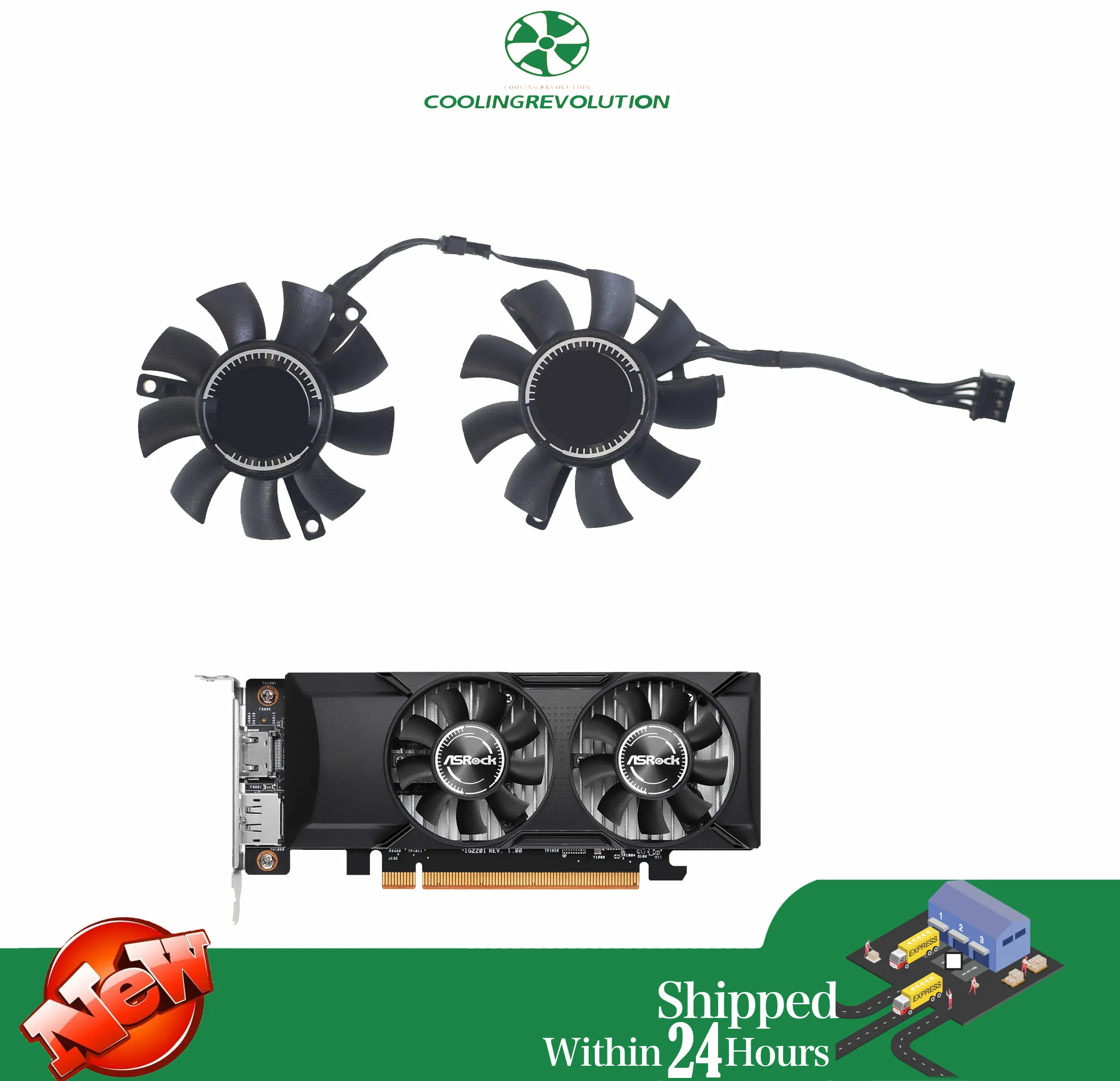 

47MM FD5010U12S DC12V 0.22AMP 4-Pin Graphics card fan For ASRock Arc A310 Low Profile 4GB Fan A310 LP 4G