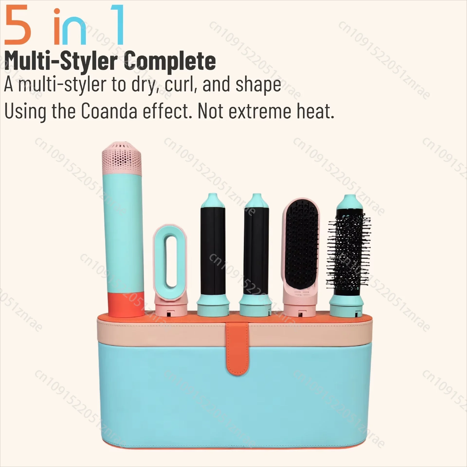 5 in 1 Hair Styler With Electric Curling Iron Hair Curler Dryers Hair Curler With Dryer And Straightening Brush Curling Rollers