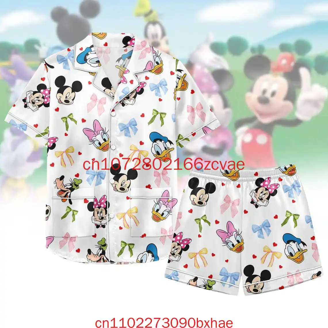 

Новый летний пижамный комплект Disney Goofy с короткими рукавами, одежда для косплея с 3D принтом, рубашка с короткими рукавами, модные мужские и женские пижамы