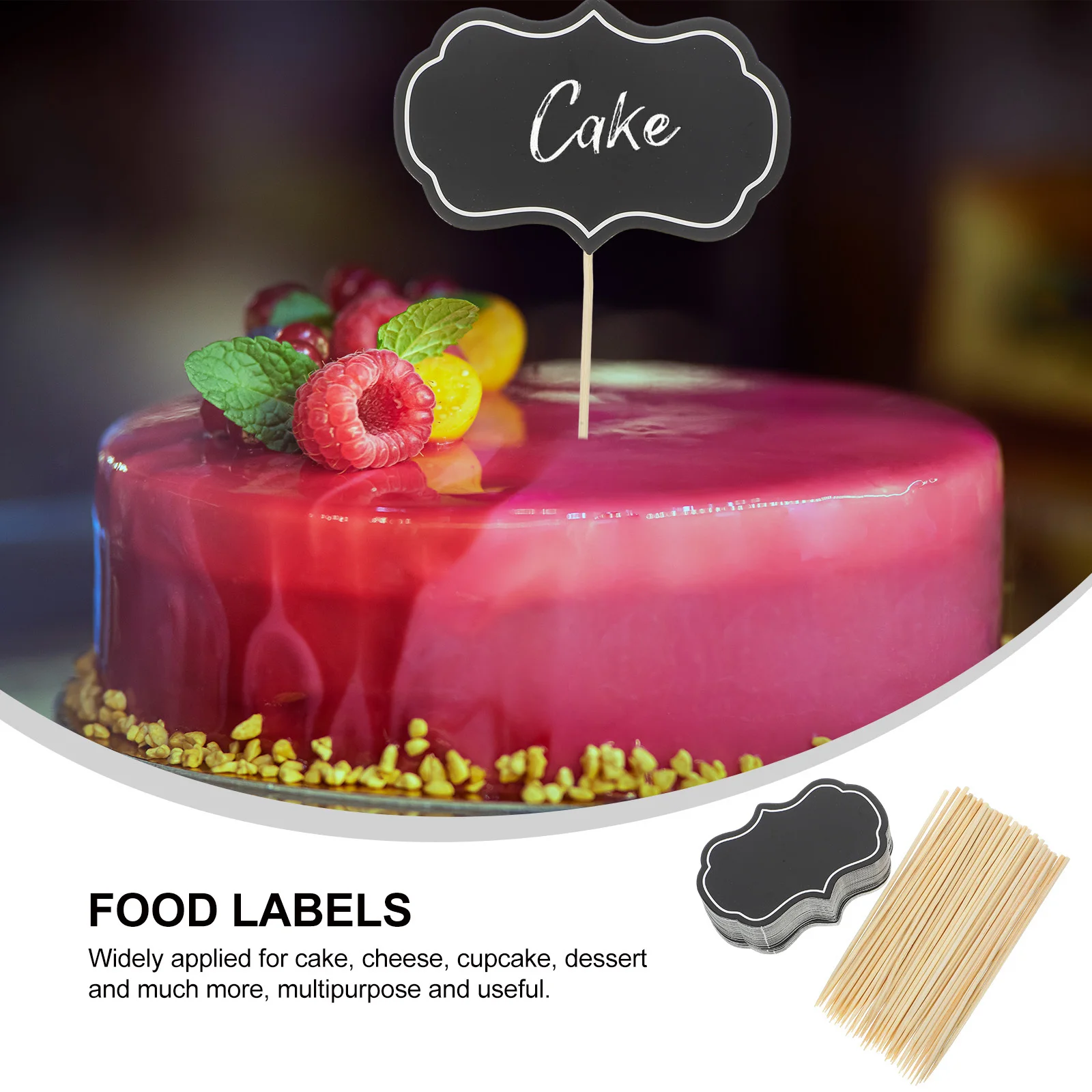 50 pezzi pennarelli per formaggio da forno scrivibili raccoglitori per cupcake etichette per alimenti da dessert per forniture per buffet per feste di nozze plettri per cupcake