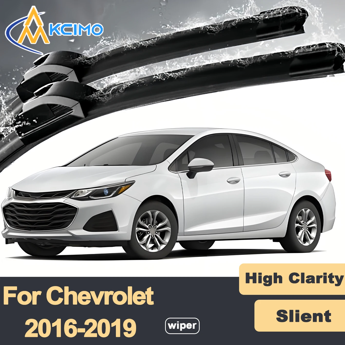 

Premium Rubber Durable Silent Windshield Wiper Blades 2pcs for Chevrolet Cruze J400 2016-2019 Holden Astra Sedan