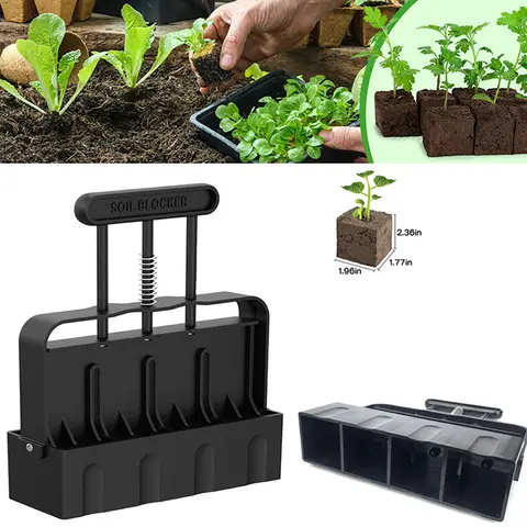 1pc Handheld Soil Tool Seedling Soil Blocker Reusable Time Saving Environment-friendly Garden Accessories Special Tools