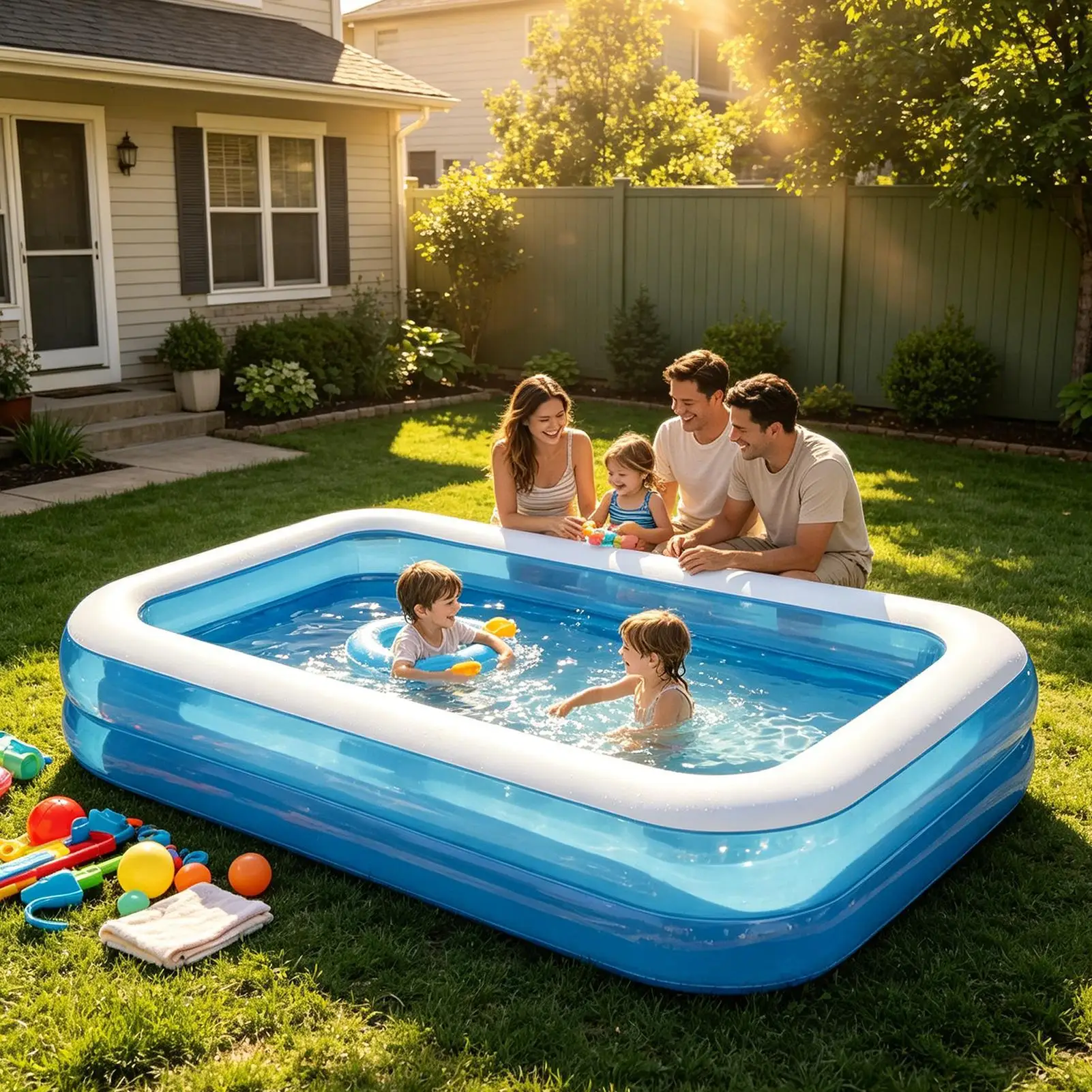 Inflatable Swimming Pool Baby Swimming Pools Foldable Indoor Outdoor Swimming Pools Children Summer Pool Toys For Pool Party