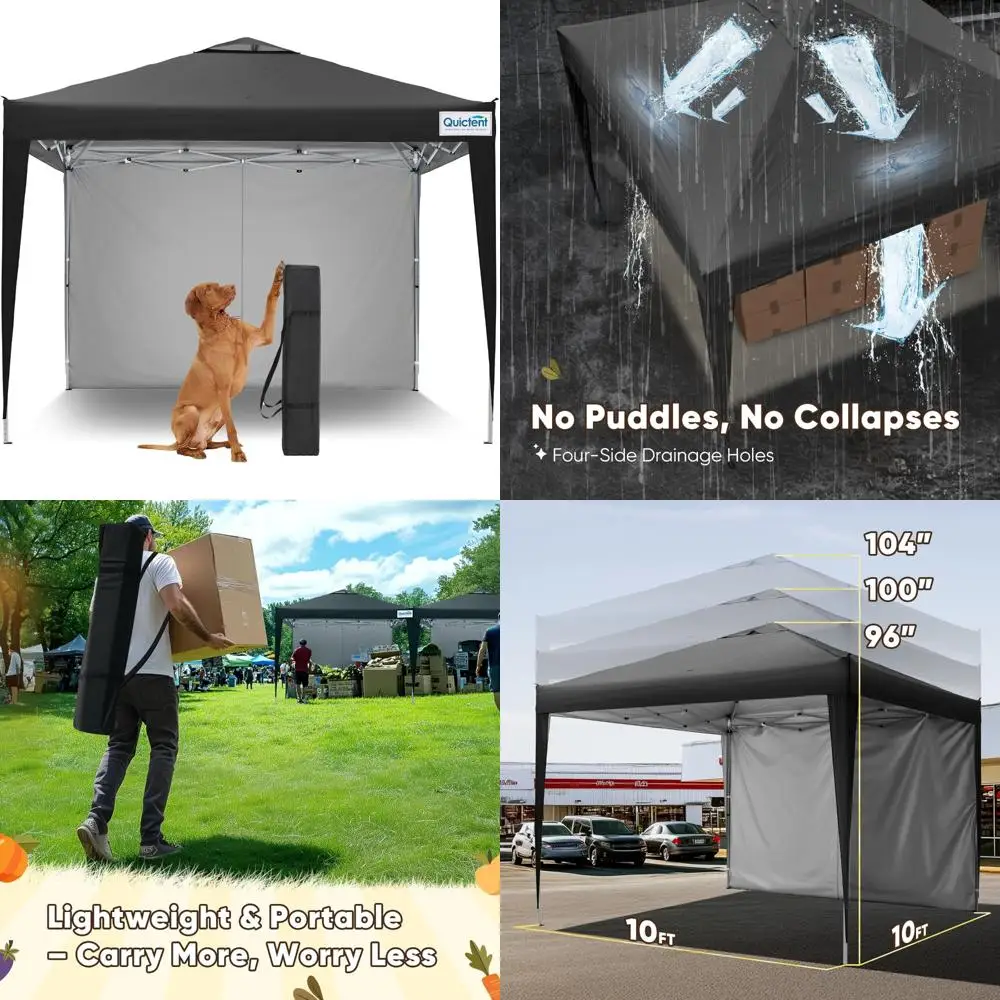 

Portable Instant Setup Canopy Tent, Waterproof & UV-Protected, Ideal for Outdoor Events, 10x10 Feet for 1 Person Use