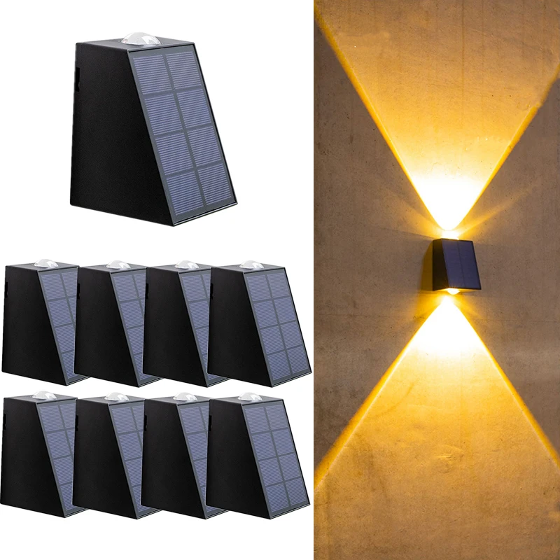 

Outdoor Solar Wall-washing Lamp Household Up-and-down Luminous Courtyard Wall Lamp Waterproof LED Lamp