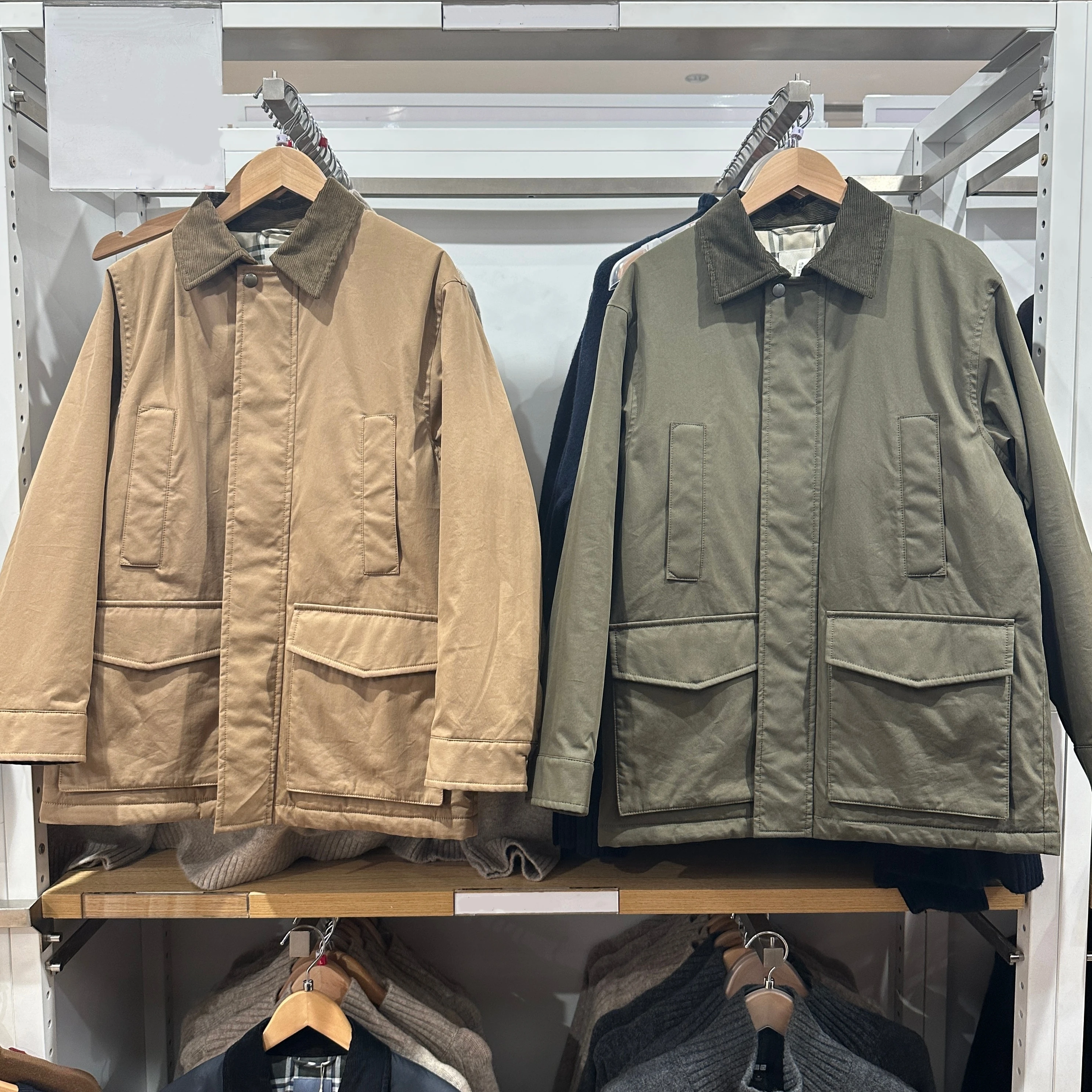 

Men's Thiened Cotton Jaet Warm Casual Collar Coat Windproof Autumn Winter Outerwear URHMBMK Brand Loose Fit Long Sve