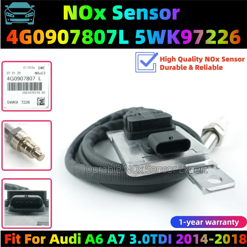 

NOx Sensor 4G0907807L 5WK97226 Brand New High Quality Direct Fit For Audi A6 A7 3.0TDI 2014-2018