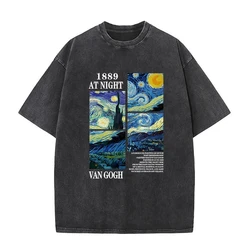 Art Painting Printed T-shirts for Men Women Vintage Popular T Shirts Harajuku Aesthetics Trendy Tees Spring Summer Cotton Tshirt