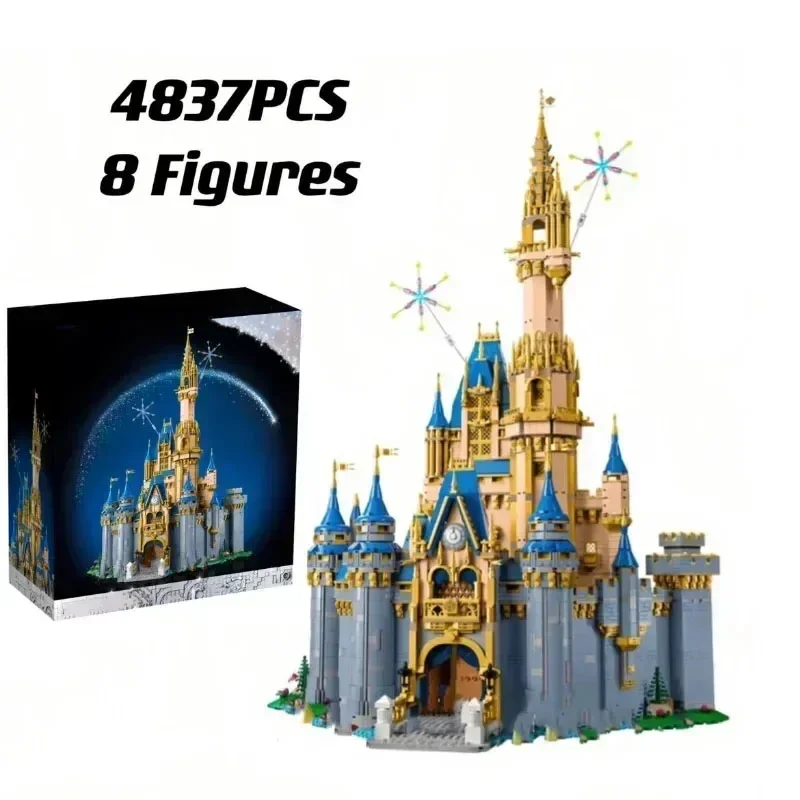 4837 pcs The Princess Castle 100th Anniversary City Street View Royal Clamshell Model Building Blocks Bricks Kids Toys 43225