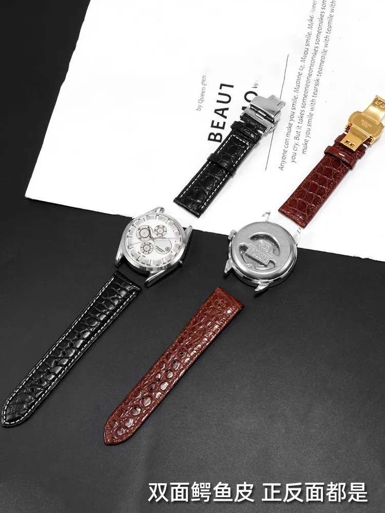 Alligator Leather Watch Strap for Huawei Watch 3 4Pro GT6 5 4 Extraordinary Master Sport Double Sided Leather