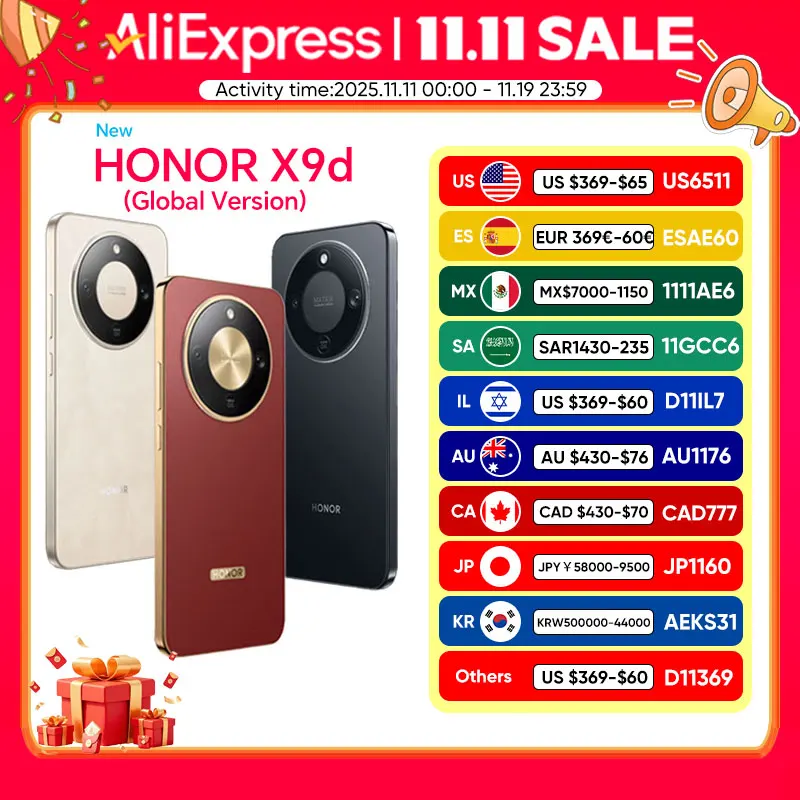 HONOR X9d Global Version 5G Smartphone 6.79" Anti-drop Waterproof Display 8300mAh Li-ion Polymer Batteey 108MP AI Camera NFC