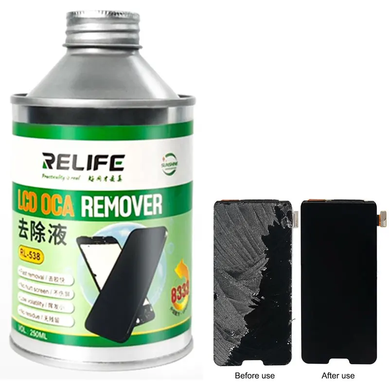 

RELIFE 8333 LCD OCA Remover RL-538 Touch Screen Removing Liquids For Iphone Sumsung Mobile Phone Repair 250ML