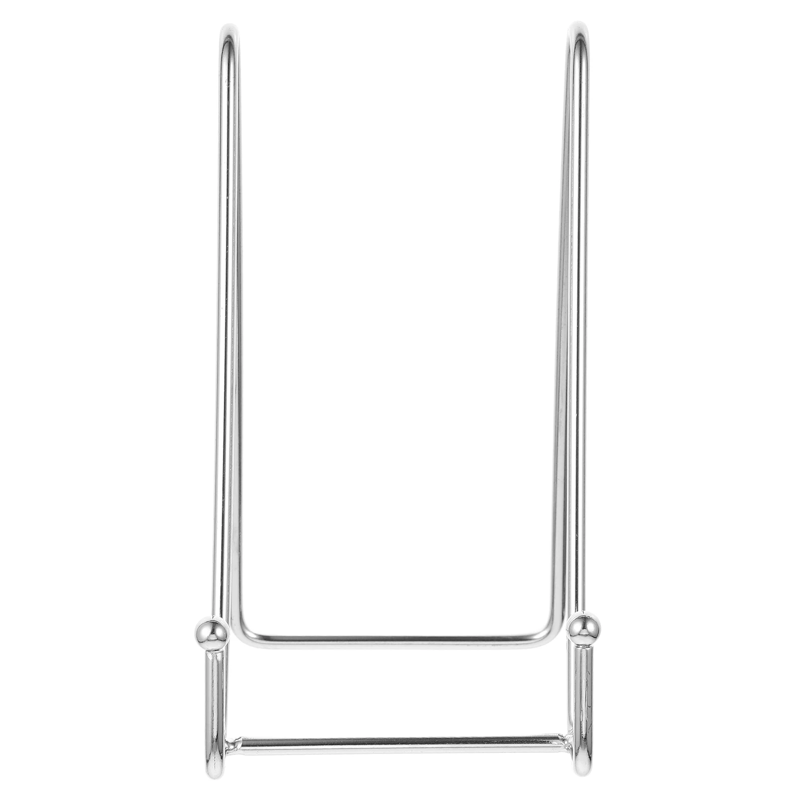 

Wrought Iron Display Stand Plate Rack for Photo Frame Holder Sturdy Multi-functional Easel Stand Silver Dish Tea Cake Bracket