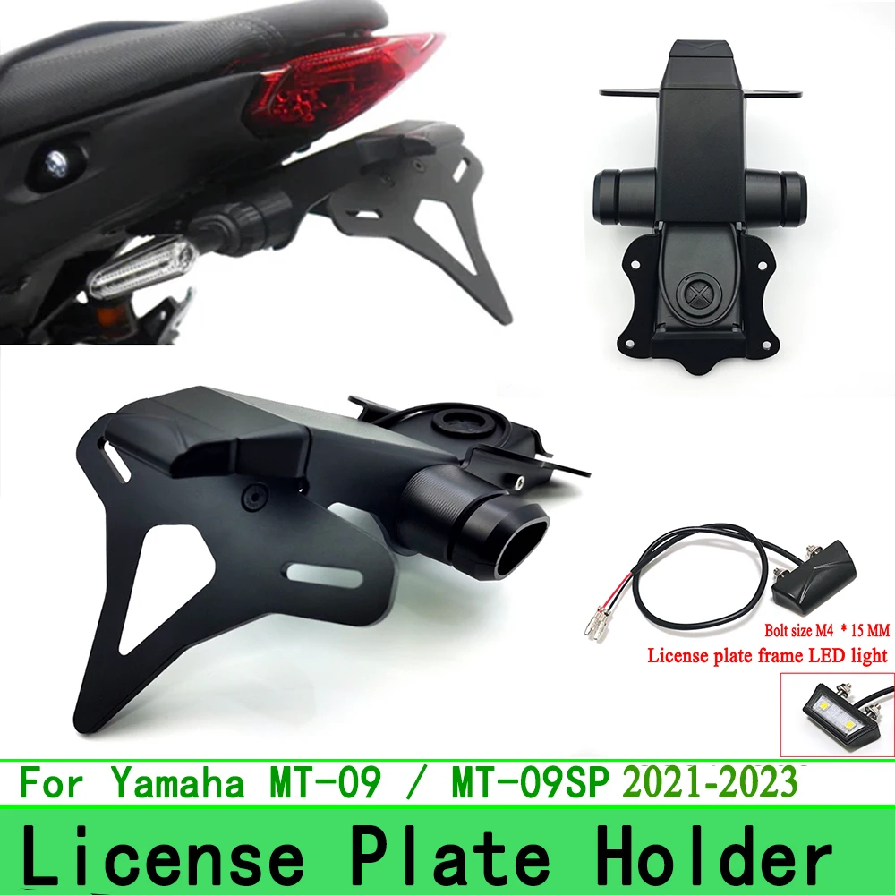 

Motorcycle Rear Short Tail Stock License Plate Holder Tailstock Frame Bracket For Yamaha MT-09 MT-09SP 2021 2022 2023