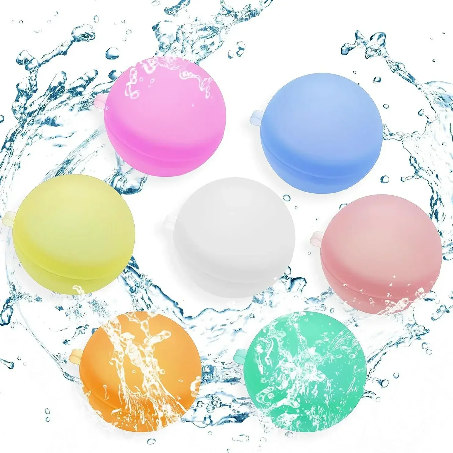 

Reusable Water Bomb Splash Balls for Kids, Refillable Water Balloon, Quick Fill, Swimming Pool