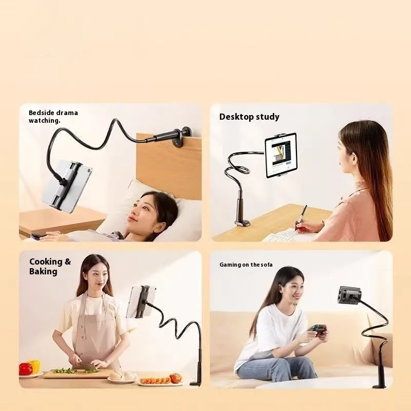 حامل هاتف سرير عالمي قابل للتعديل، حامل لوحي، حامل فوق السرير، تسجيل فيديو، بث مباشر، مشاهدة الأفلام بدون استخدام اليدين #6