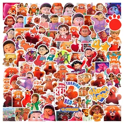 10/30/50/100pcs Disney Turning Red Waterproof Stickers Decal Laptop Phone Luggage Guitar Car Skateboard Kids Cartoon Sticker Toy