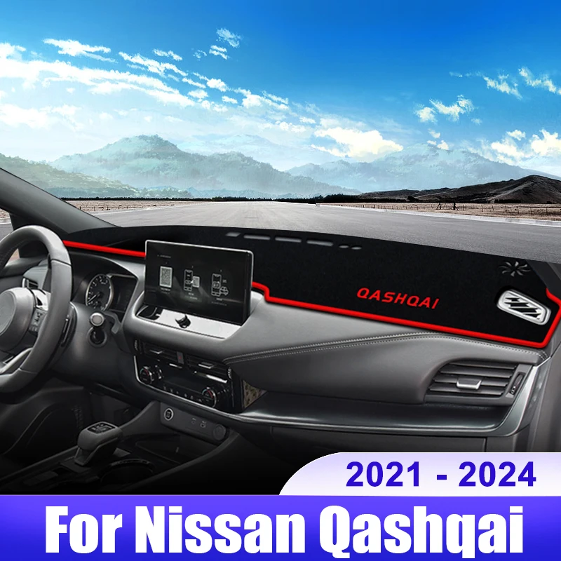 

For Nissan Qashqai J12 2021 2022 2023 2024 E-Power 3 MK3 Car Dashboard Cover Dash Mat Sun Shade Non-slip Pad Accessories