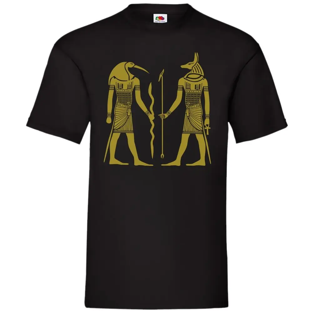 Ancient Egyptian Gods Thoth and Anubis T-Shirt  High Quality 100%Cotton Short Sleeve