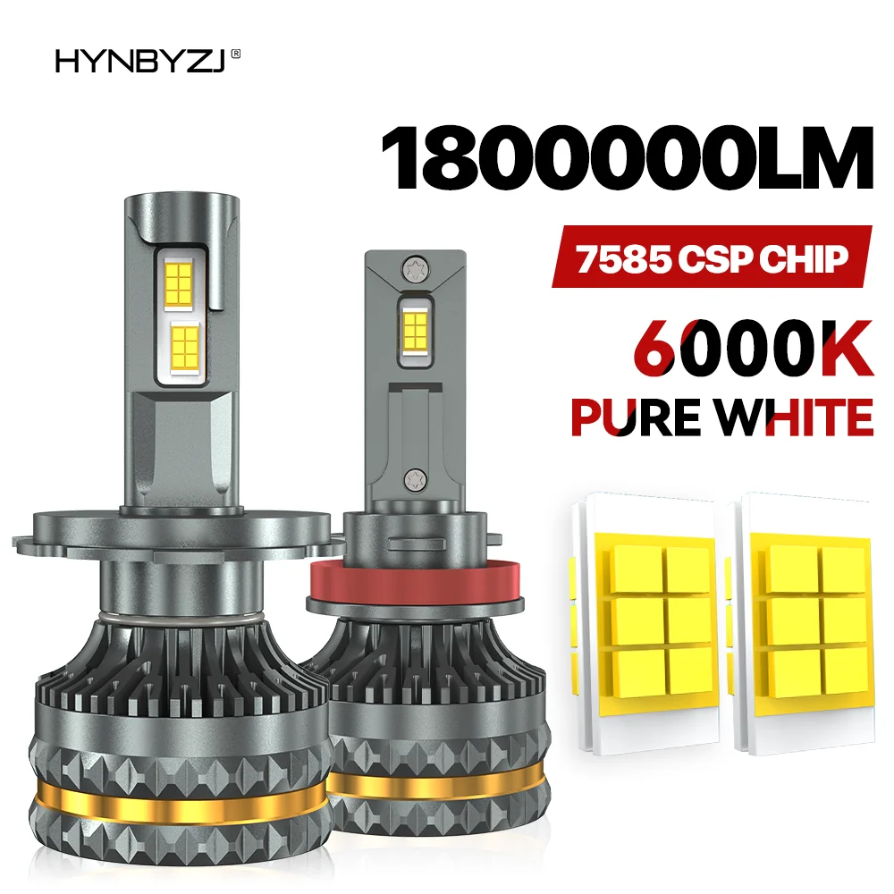 

HYNBYZJ H7 Canbus H4 H1 LED H8 H9 H11 9005 9006 9007 9008 9012 HB3 HB4 1200W Автомобильные светодиодные фары Авто противотуманные фары Светодиодные лампы 6000K 12V