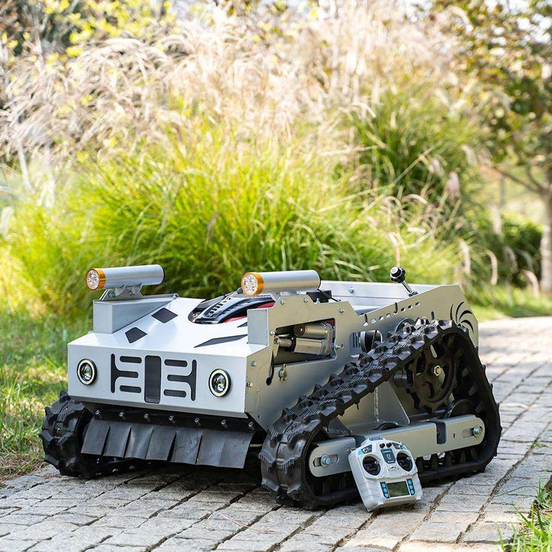 196cc 550mm Schnittbreite Gas Rasenmäher Für Home Obstgarten Null Drehen Smart Robotic Crawler Fernbedienung Rasenmäher