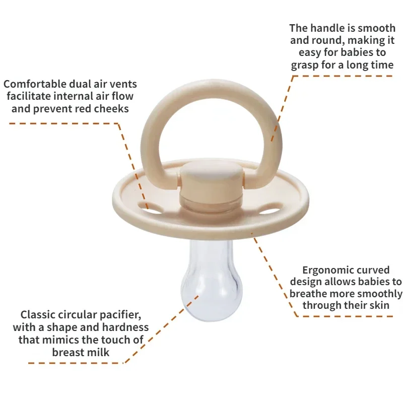Ciuccio in lattice naturale ciuccio per neonato Super morbido emulazione latte materno gomma ciuccio per bambini Comfort artefatto dormire