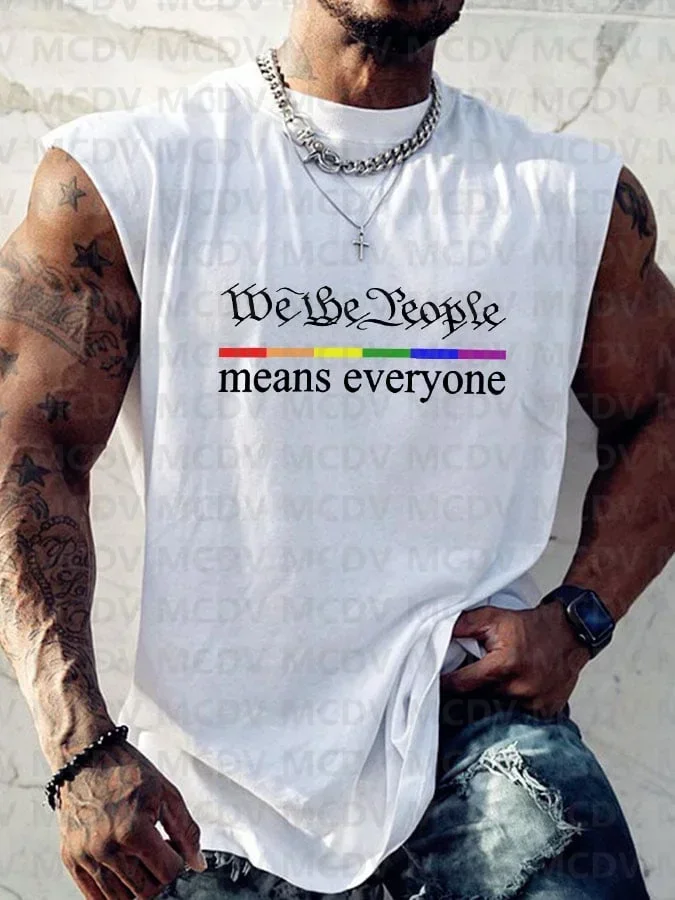 Men's Proud Ally Casual Tank Top Round Neck Sleeveless Tank Top 3D Printed Tank Tops Men Summer Tops
