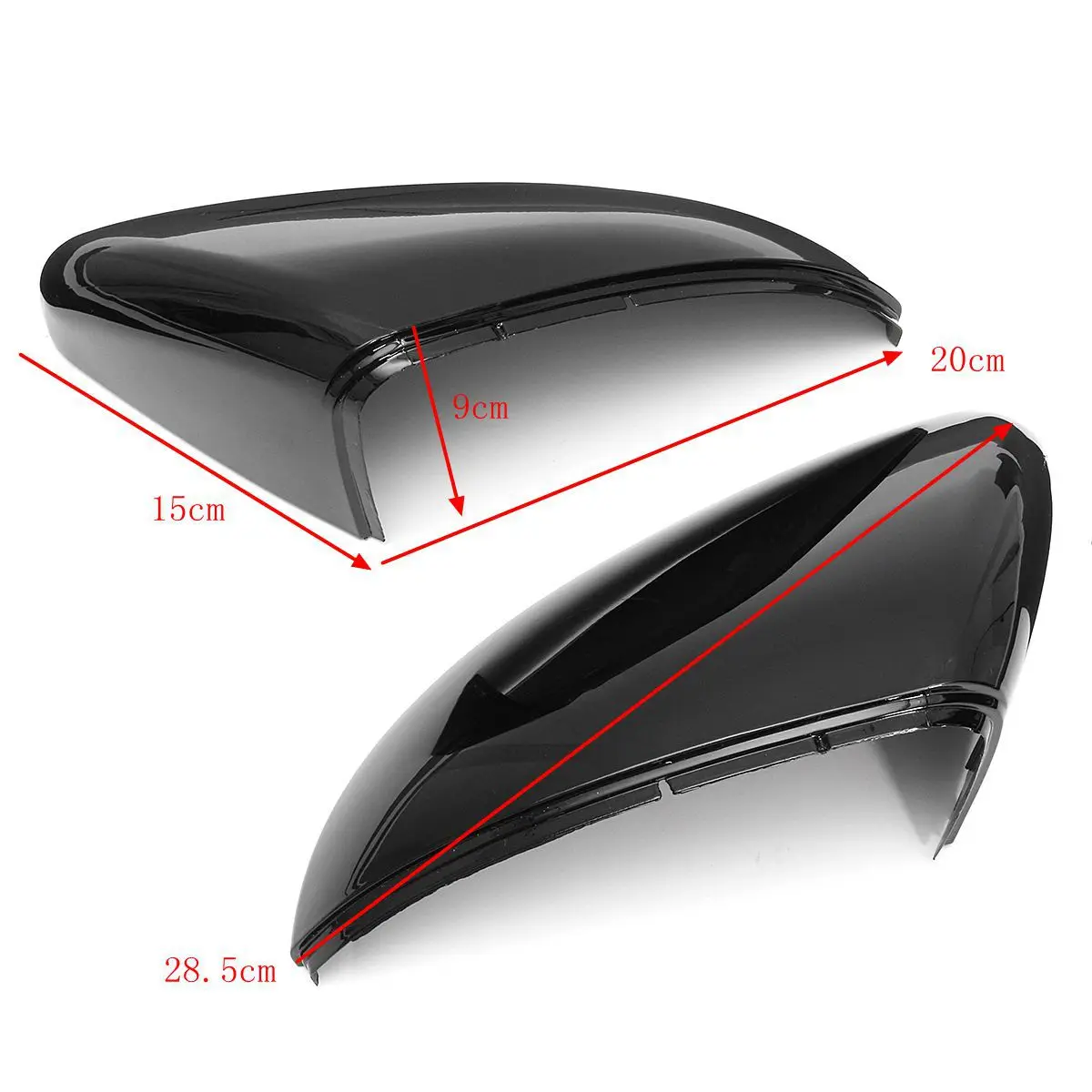 

For Volkswagen Golf 7 7.5GTD R GTI mirror Rearview mirror shell Bright black shell mirror cover shell