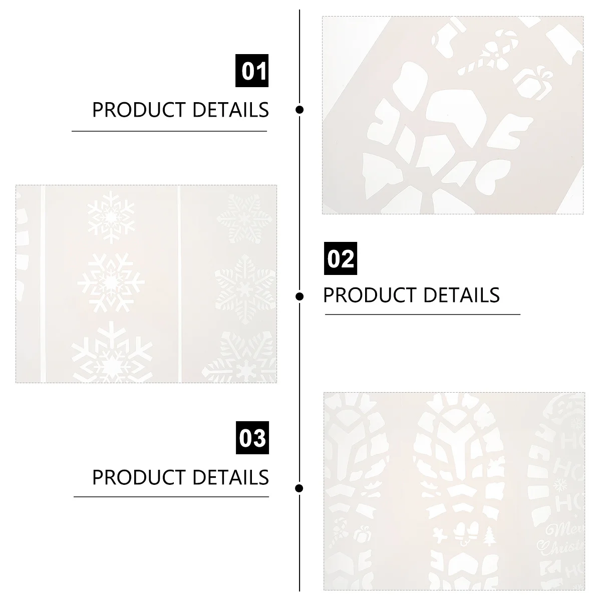 10 قطع من استنسل رسم مجوف لبصمة عيد الميلاد بنمط ندفة الثلج، قوالب ذاتية الصنع قابلة لإعادة الاستخدام لتزيين الحائط