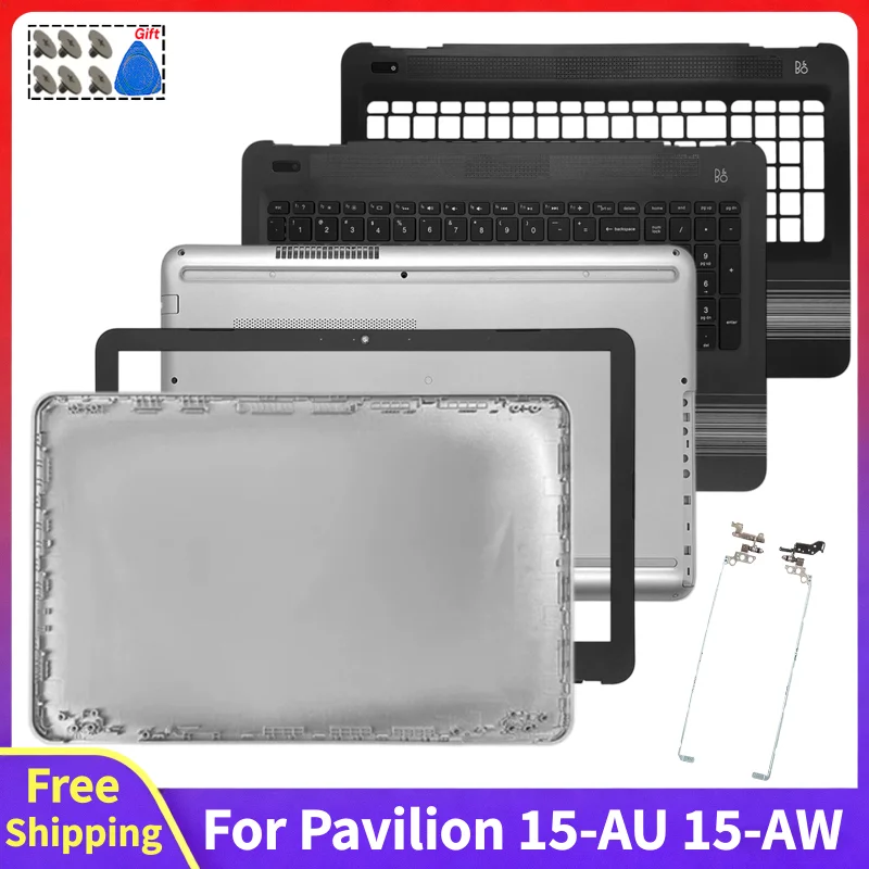 For Pavilion 15-AU 15-AW 15-AL TPN-Q172 TPN-Q175 New Replace Rear Lid Top Case Front Bezel Hinges Keyboard Palmrest Bottom Case