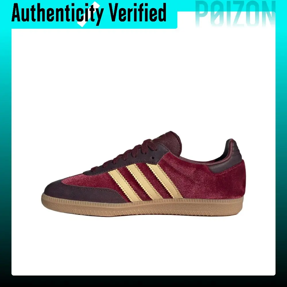 Adidas Originals Samba Low top Skateboard Shoes Women's Red Beige JS1394