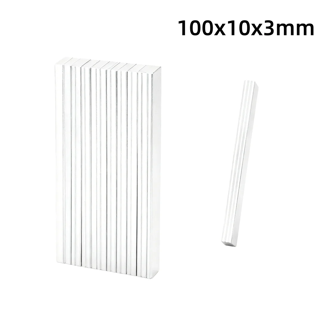 100x10x3mmStrong Powerful Block Magnets For Home Refrigerator,Office,DIY Building, Scientific, Craft, Education 10x10x3 100*10*3