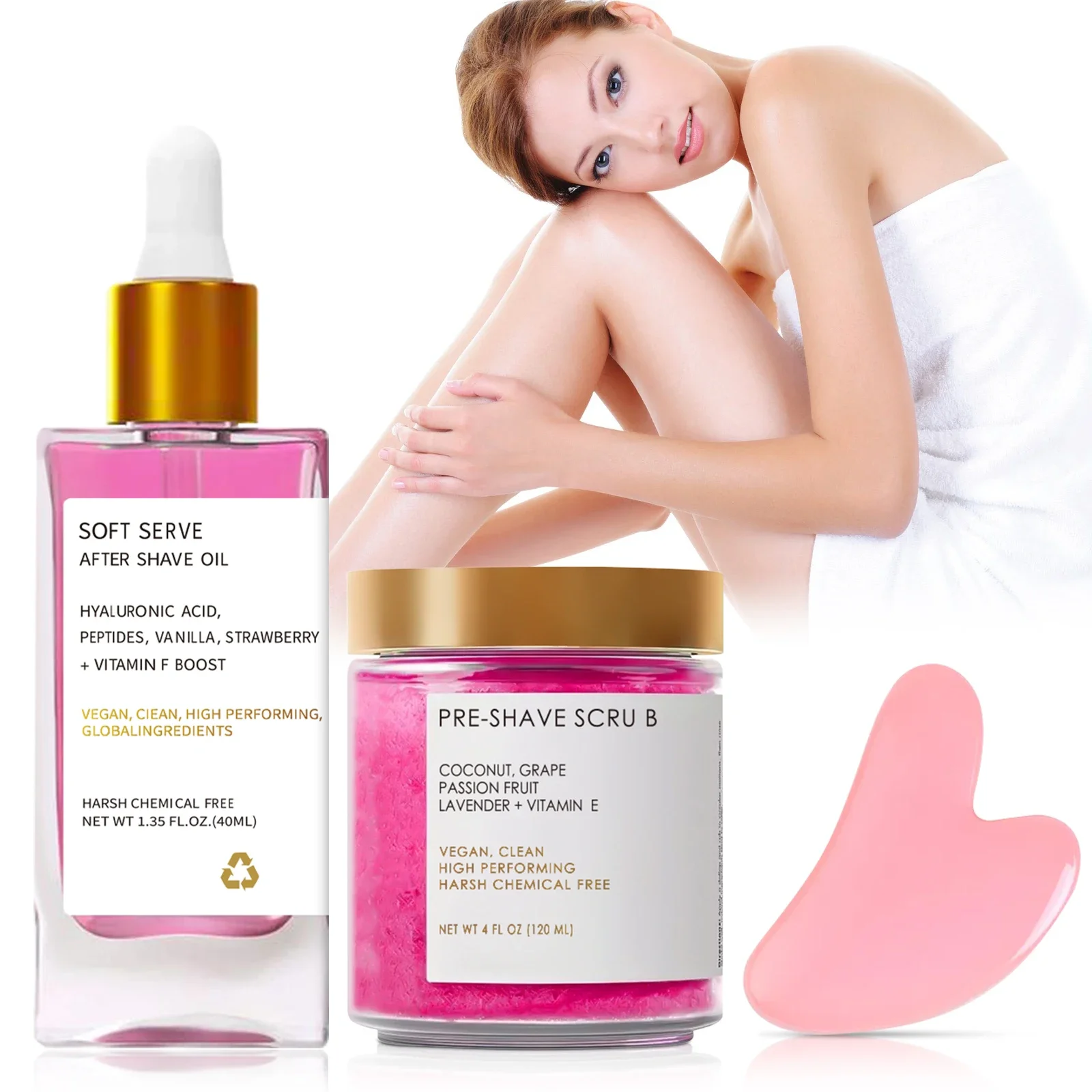 

Набор для бритья из 3 предметов, масло после бритья, скраб для бритья, гуаша, увлажняет палец, отшелушивающее средство для удаления гладкого бритья без раздражения