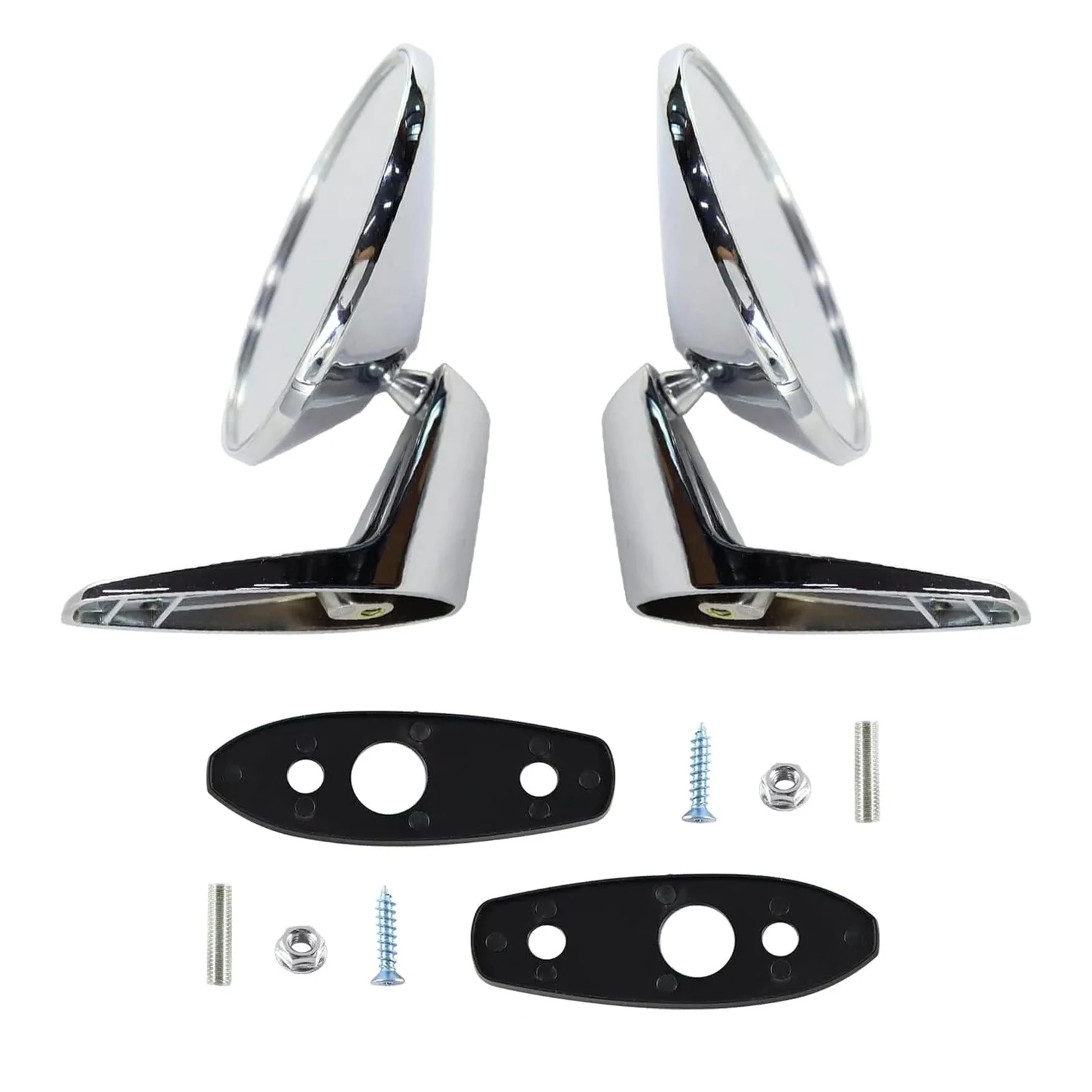 1 Pair Chrome Polished Outside Door Rearview Mirror Replacement Parts For Dodge For Plymouth For Chrysler Car Auto Accessories