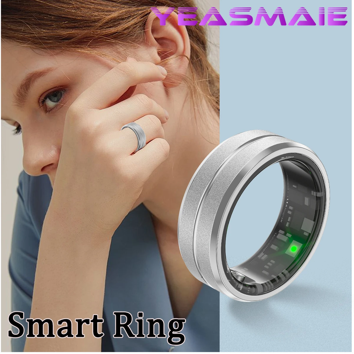 2024 New SmartRing Health Monitoring Heart Rate Blood Oxygen Multi-sport Modes Multifunctional Waterproof Women Men Smart Ring