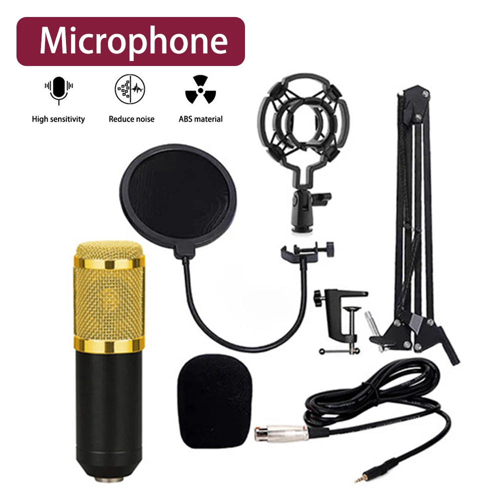 Professional Anchor Capacitance Microphone for PC Karaoke Live Streaming Studio Recording BM800 Game Anchor Microphone