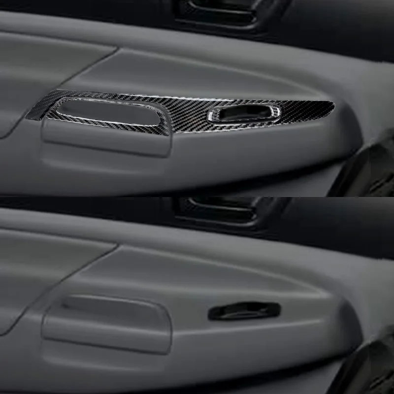 for 12-15 Toyota Tacoma interior modified carbon fiber rear door lifting panel decoration