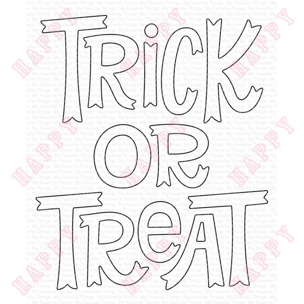 Halloween Metal Cutting Dies Trick or Treat  Scrapbook Diary Decoration Paper Craft Embossing Template DIY Greet Card Handmade