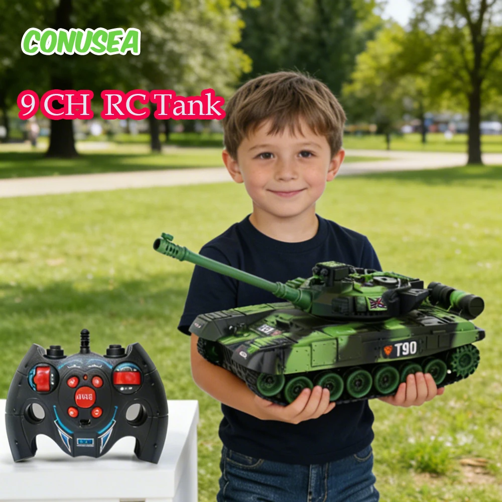 1/30 Large Rc Tank Battle Car Remote Control War Tanks Model Crawler Radio Control Machine Toys for Boy Children Kids Toys Gift