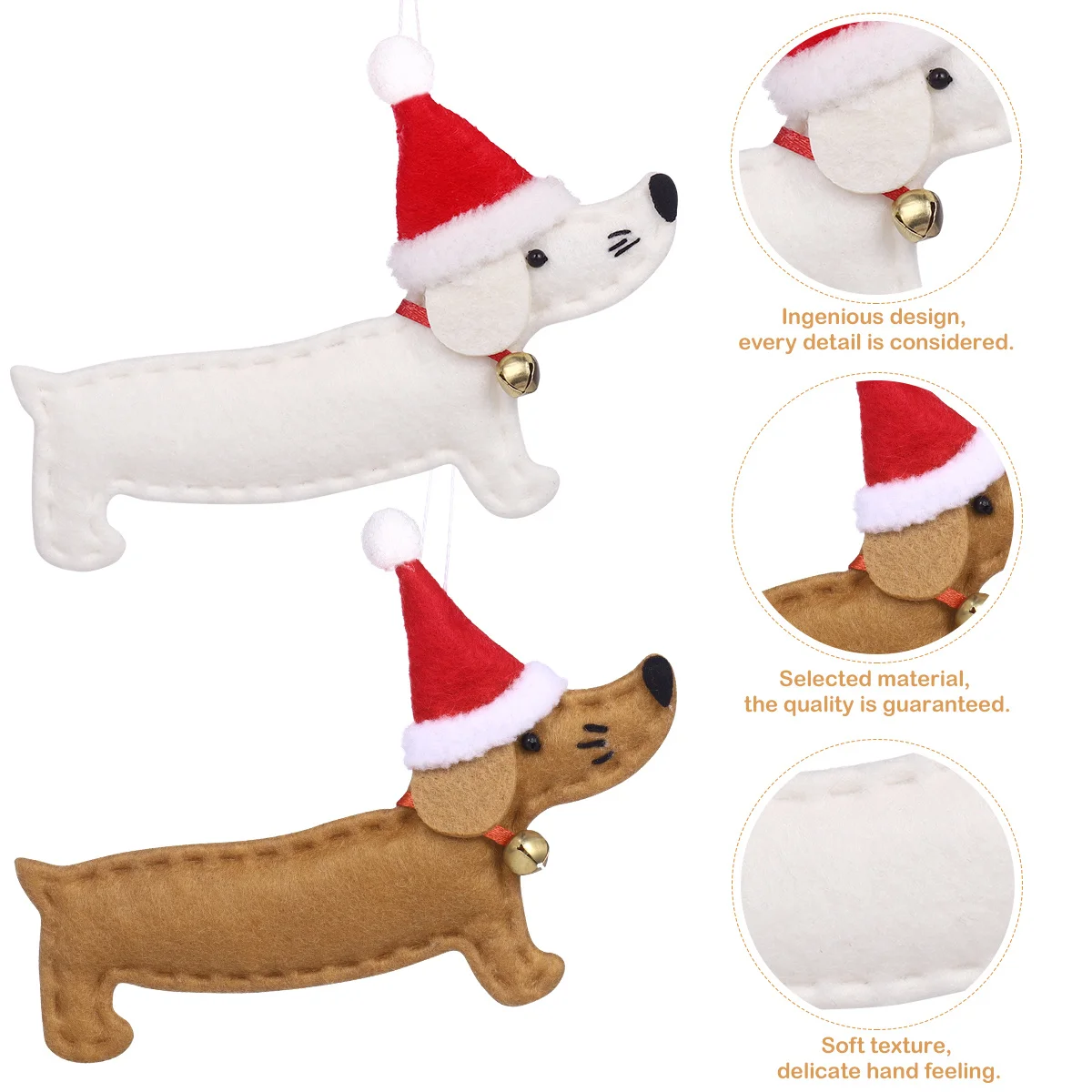 

4Pcs Dachshund Dog Hanging Decorations Creative Christmas Tree Pendant Christmas Party Ornament Home Festival Decoration