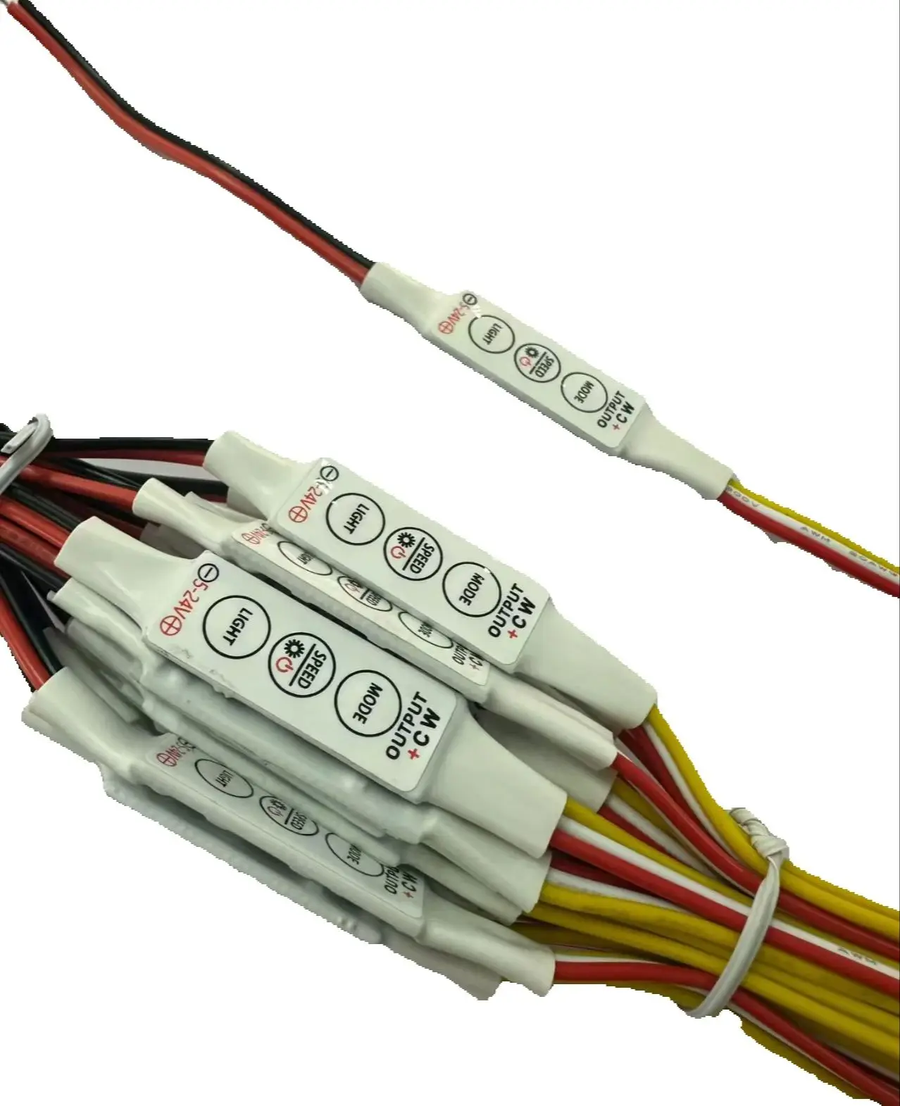 10PCS DC 5-24V Dual Color CCT LED Mini Controller Dimmer Adjustable Brightness Lamp Bulb Strip Controller