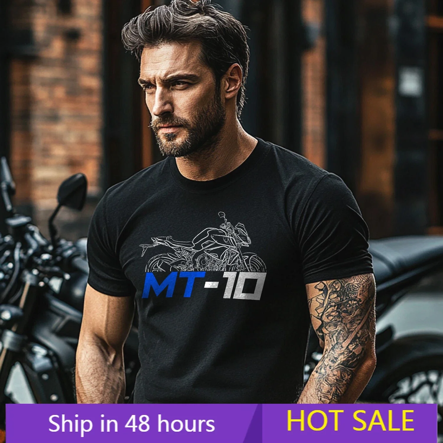 

New Motorcycle T-shirts Ya.Ma.Ha MT-10 2016-2025 fans Motorcycle Graphic Summer Short Sleeves 100% Cotton Cool Tee