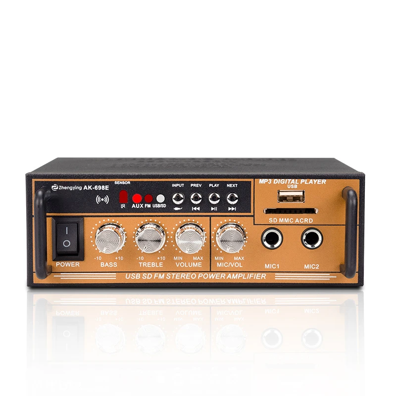 AK-698E BT5.0กำลังสูง220V ใหม่สำหรับครอบครัวเครื่องขยายเสียงใหม่คาราโอเกะระดับมืออาชีพไข้คาราโอเกะเครื่องขยายเสียงเสียงคาราโอเกะ