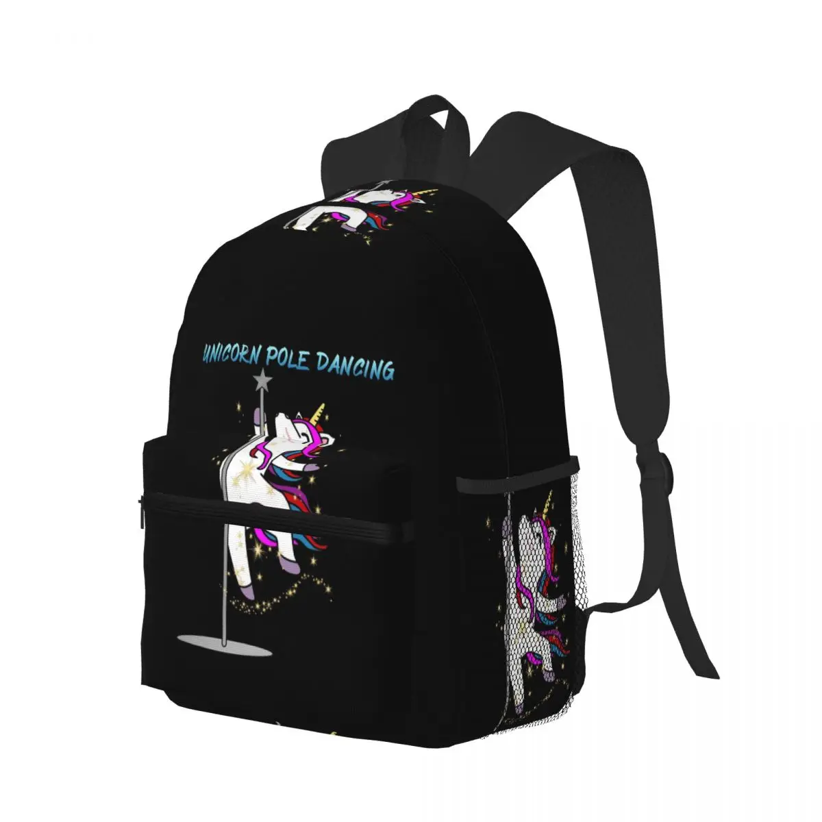 Unicorn Pole Dancing Student Backpack School Bag Hiking Travel Daypack for Boys Girls Bookbag Shoulder Bags