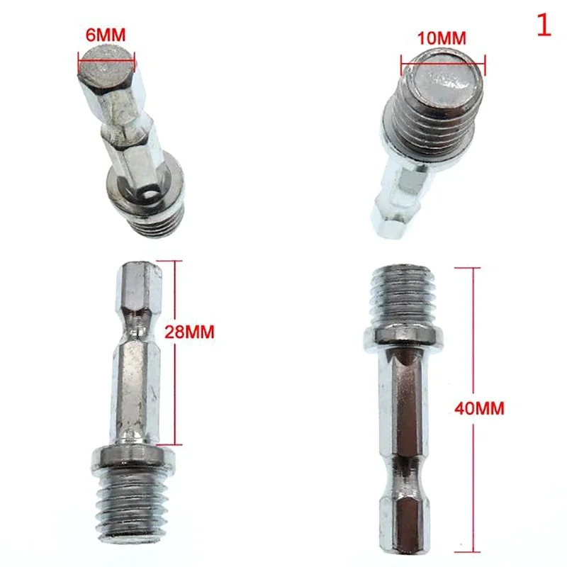1Pcs New 10/14mm 1/4 Hexagon Connecting Rod Adapter Drill Chuck M10 M14 Polishing Disc Connection Hexagon Connecting Rod