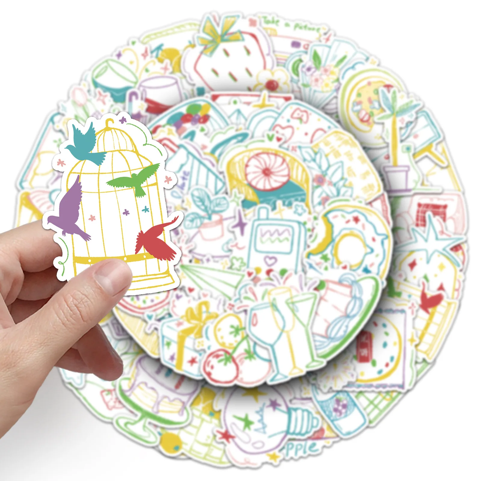 

10/30/50PCS INS Style Leisure Time Graffiti Stickers Personalized Creative Decorative Decal Children's Toy Gifts DIY Bike Desk