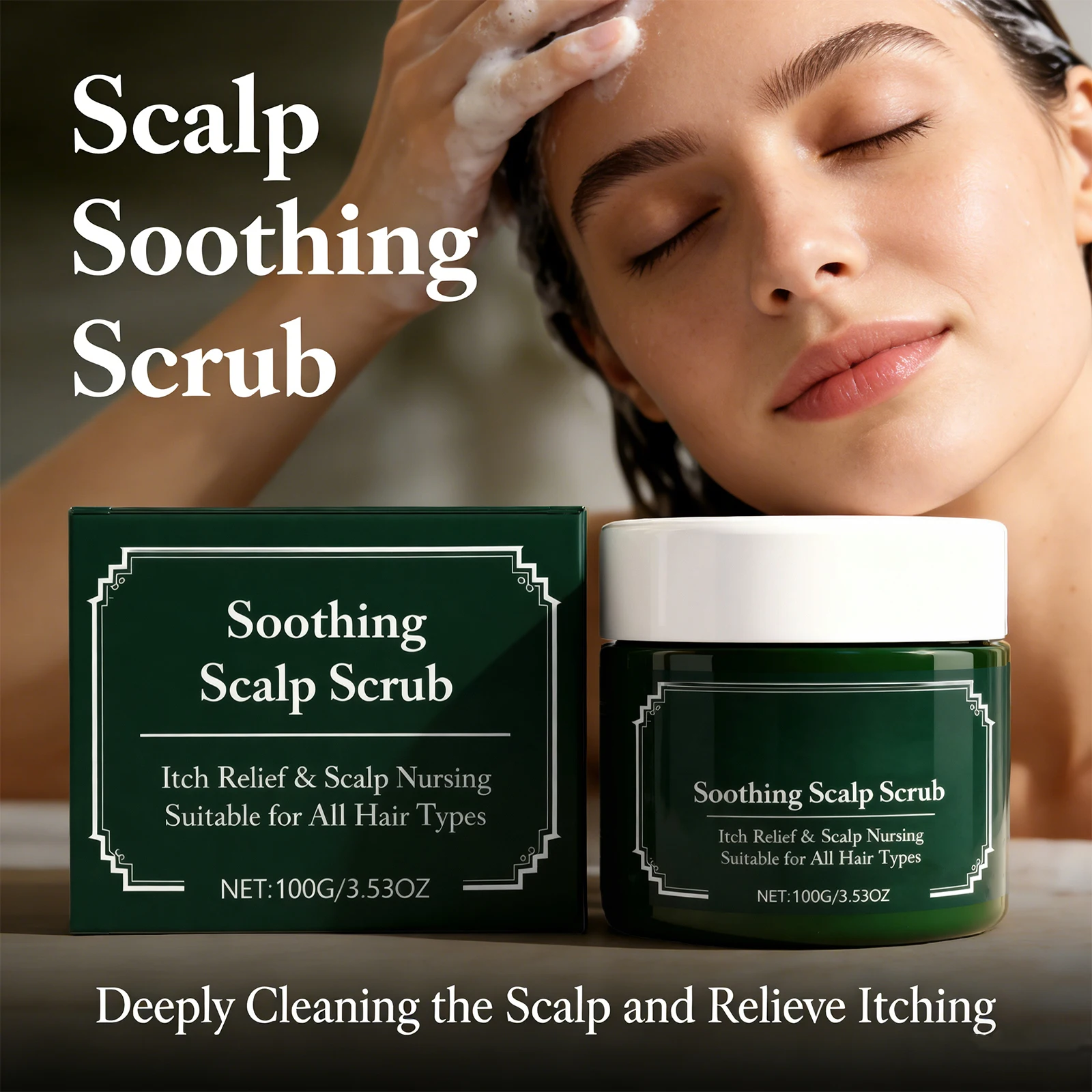 Soothing Scalp Scrub Deep Cleansing Scalp Relieve Itching Oil Control Nourishing Scalp for Dry Damaged Smoothing Hair Care 100g