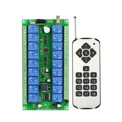 ワイヤレスリモコンスイッチ,DC12-24V, 18チャンネル,433MHz, RF,受信機,送信機,リレー出力,無線制御